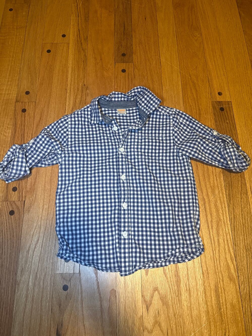 Gymboree Boys XS 4 Blue White Gingham Oktoberfest Shirt German Bavarian